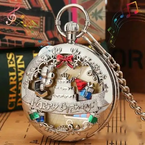 2022年最新版本生日快乐八音盒音乐怀表