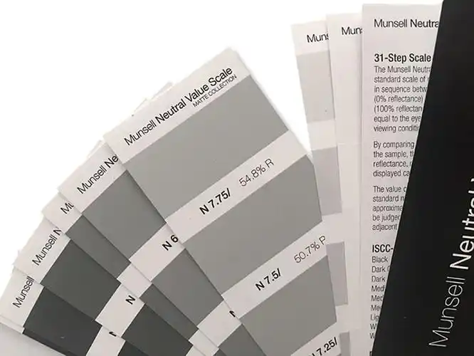 m50130明度精选色卡光面版本37个灰色等级munsell孟塞尔
