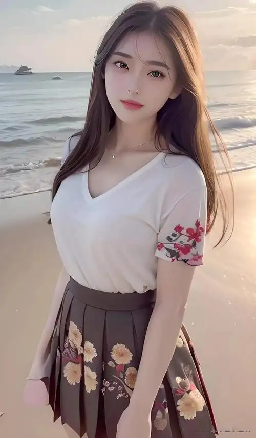 ai美女沙滩写真