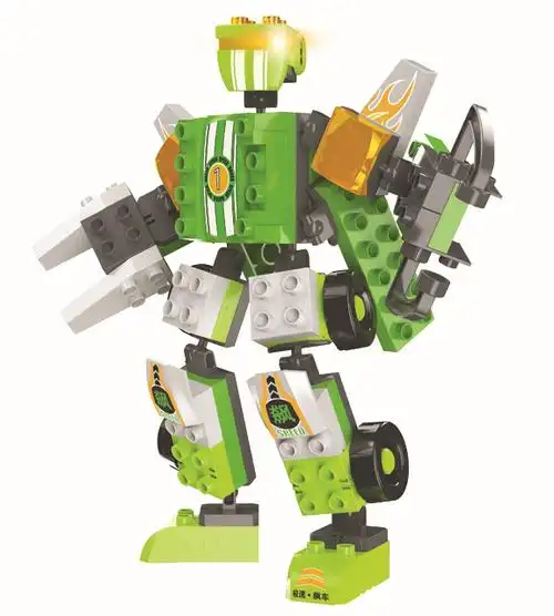 培培乐正品 拼装合体机器人变形积木3合1 益智积木 共9款可选