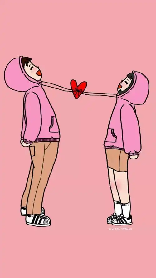 情侣聊天背景图