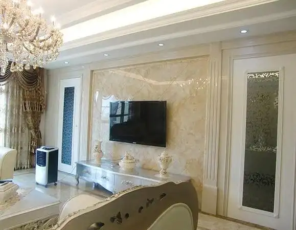 欧式吊顶电视背景墙简欧风格客厅装修图片效果图欣赏
