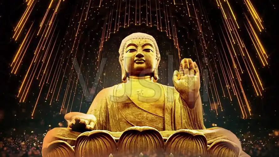 大气震撼如来佛祖大悲咒金光闪闪佛光普照