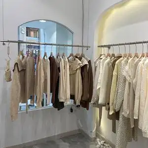 服装店展示架吊顶悬挂女装衣架婚纱钢丝绳吊杆陈列橱窗不锈钢吊架