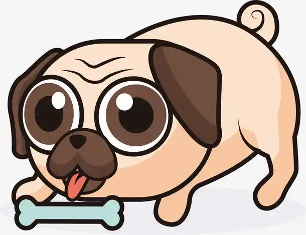 啃骨头的可爱小狗