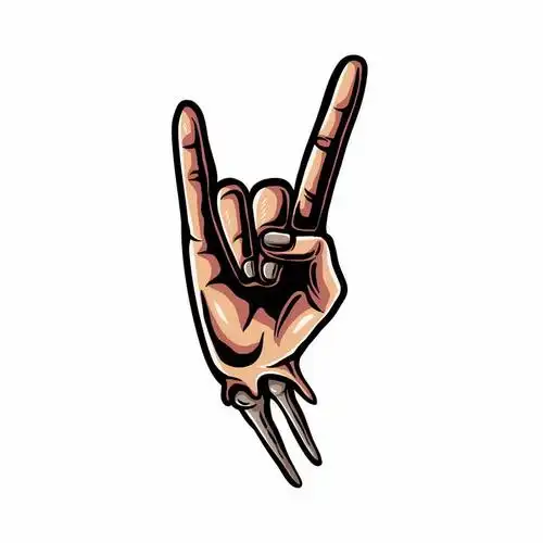 设计盒子为您提供漫画风格金属礼乐队演唱会手势png图