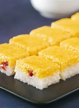 桂花糯米黄米凉糕速冻方便食品冷冻小吃西北美食传统糕点老式小吃