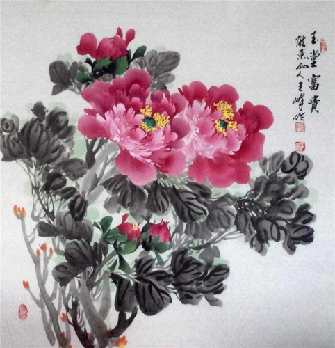 著名画家王峰国画牡丹作品欣赏(组图)