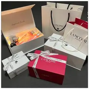 专柜原版兰蔻lancome纸袋礼品盒礼盒粉水手提袋纸袋包装礼品袋子