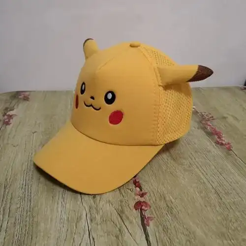 lucaly新品小学生鸭舌帽儿童春夏季新款韩版皮卡丘帽子男女童薄款可爱