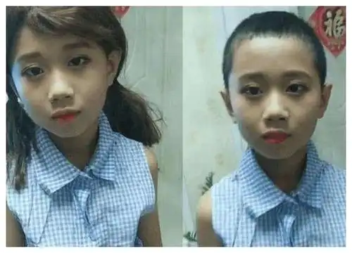 再来看看我们中国的小学生,男扮女装,画着口红,卖萌,这是男孩子该有的