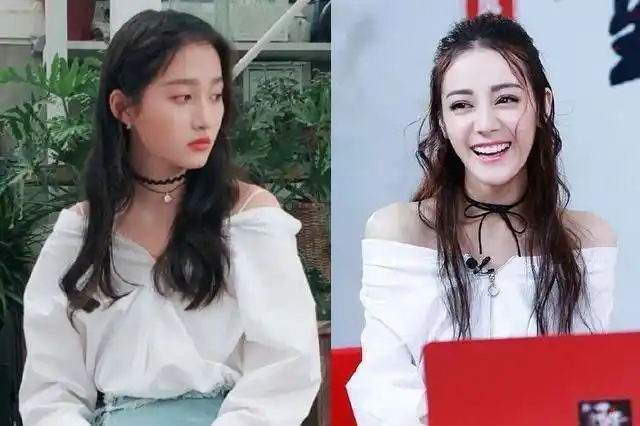 同样是穿粉色长裙,当热巴撞衫关晓彤,两人相差5岁却各有气质_网友