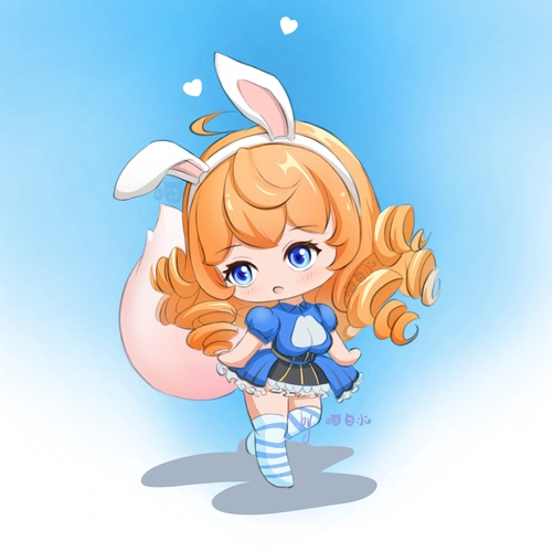 【同人绘画】q版小妲己头像,仙境爱丽丝