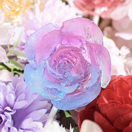 维霆玫瑰花棒棒糖水晶创意网红高颜值糖果礼物品零食情人节520女h