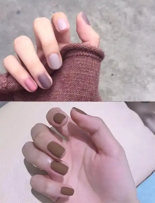 最适合夏天的纯色美甲简单美