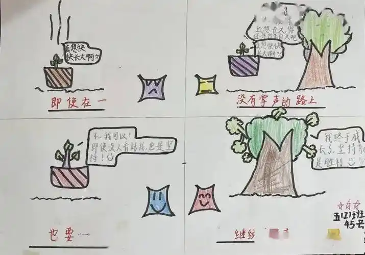 健心立人阳光二小心理动态记心理四格漫画创作活动