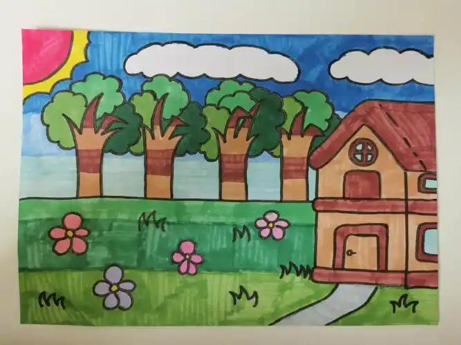 素养绘画精选作品展示(附带获奖名单 写美篇五年级《美丽的风景》 六