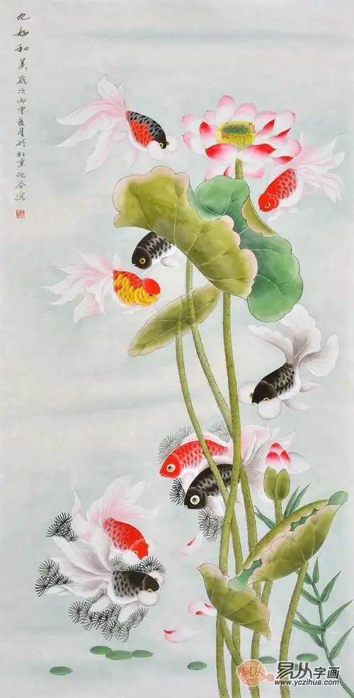 欣赏完以上几幅名家九鱼图,想必大家对不同画家的