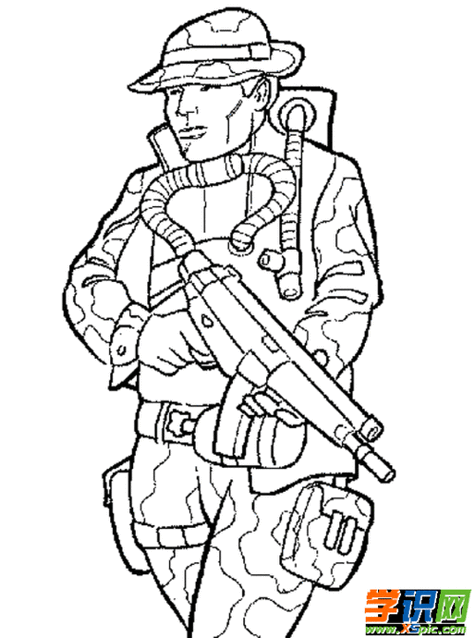 画军人简笔画图片拿枪的士兵的简笔画画法教程彩色士兵儿童画士兵画法
