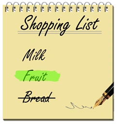 shopping list