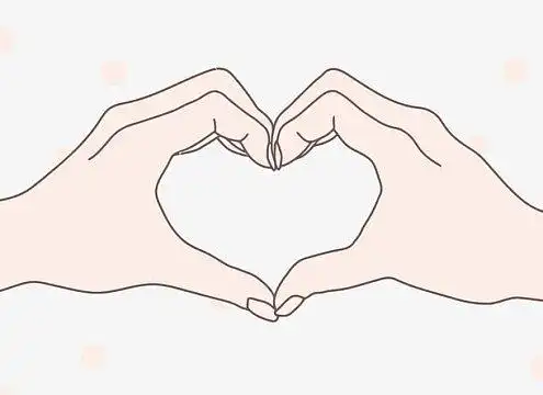 png卡通简笔画手绘努力加油拳头装饰png手比爱心免费下载png卡通简笔