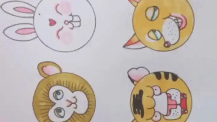 圆的创意想象_动物_画画其实很简单