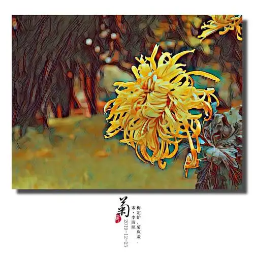 油画秋菊