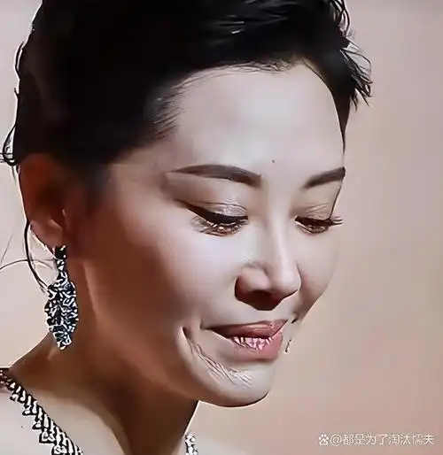 54岁许晴活动生图流出!皮肤白皙满脸皱纹似大妈,微笑时褶皱明显