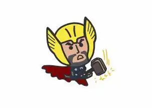 雷神简笔画q版教程复仇者联盟雷神简笔画教程复仇者联盟q版雷神简笔画