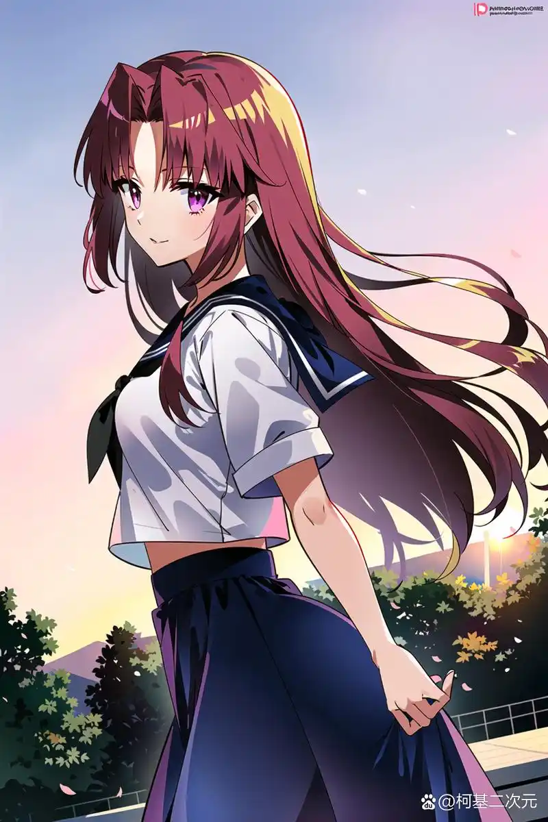 水手服,怎么有种大姐头的感觉#二次元美图# #动漫头像和壁纸# #最靓