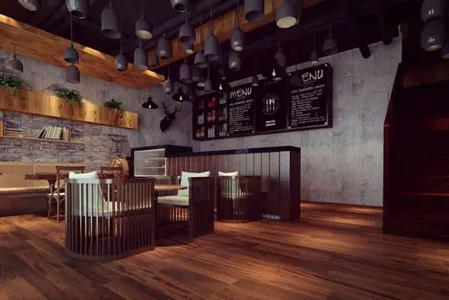 济南华信路啤酒屋美式风格装修样板房_效果图案例-买家宝装修网