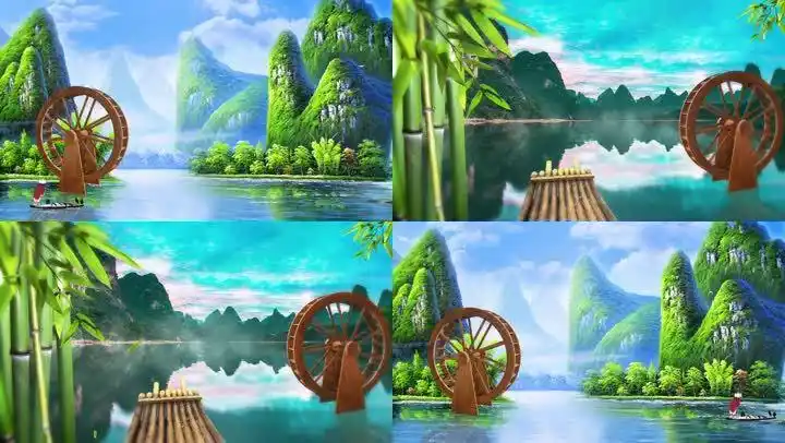 《山歌好比春江水》配乐歌舞背景