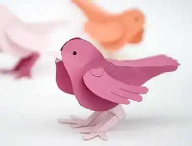 diy立体折纸小鸟做法图解(含pdf图纸)