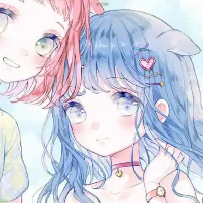 动漫二次元高清头像闺蜜款_闺蜜姐妹女生头像_头像屋