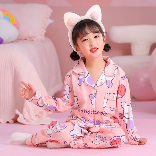 女童睡衣春秋纯棉2023新款儿童秋冬季网红爆款12岁女孩可爱中大童