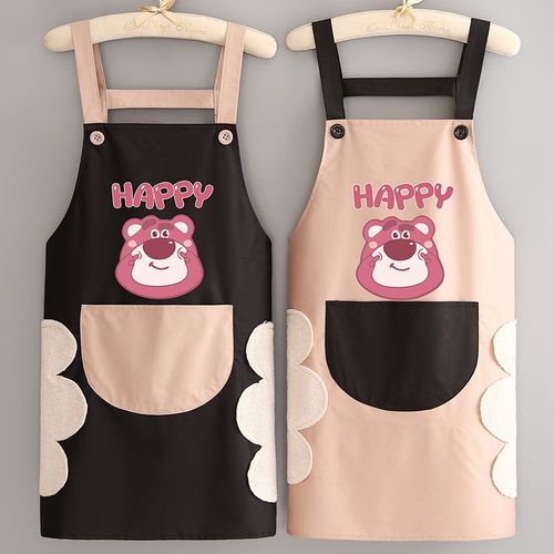 可爱厨房家用防水围裙上班做饭耐脏防油定制logo印字年轻人工作服