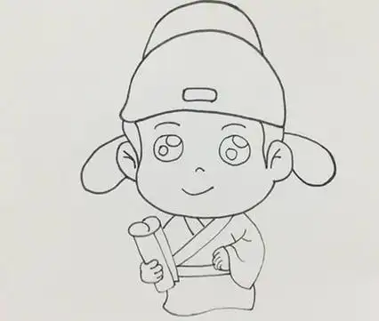 手绘诗人李白简笔画怎么画呢