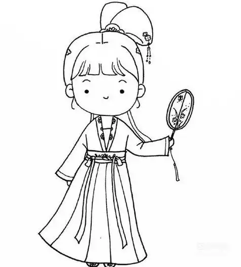 女生9张女孩子简笔画大全古代公主怎么画古代公主简笔画图片大全彩色