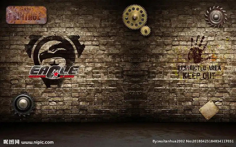 怀旧工业风loft工装背景墙设计图__psd分层素材_psd分层素材_设计图库