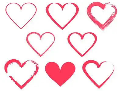 颜色的心爱情符号图片