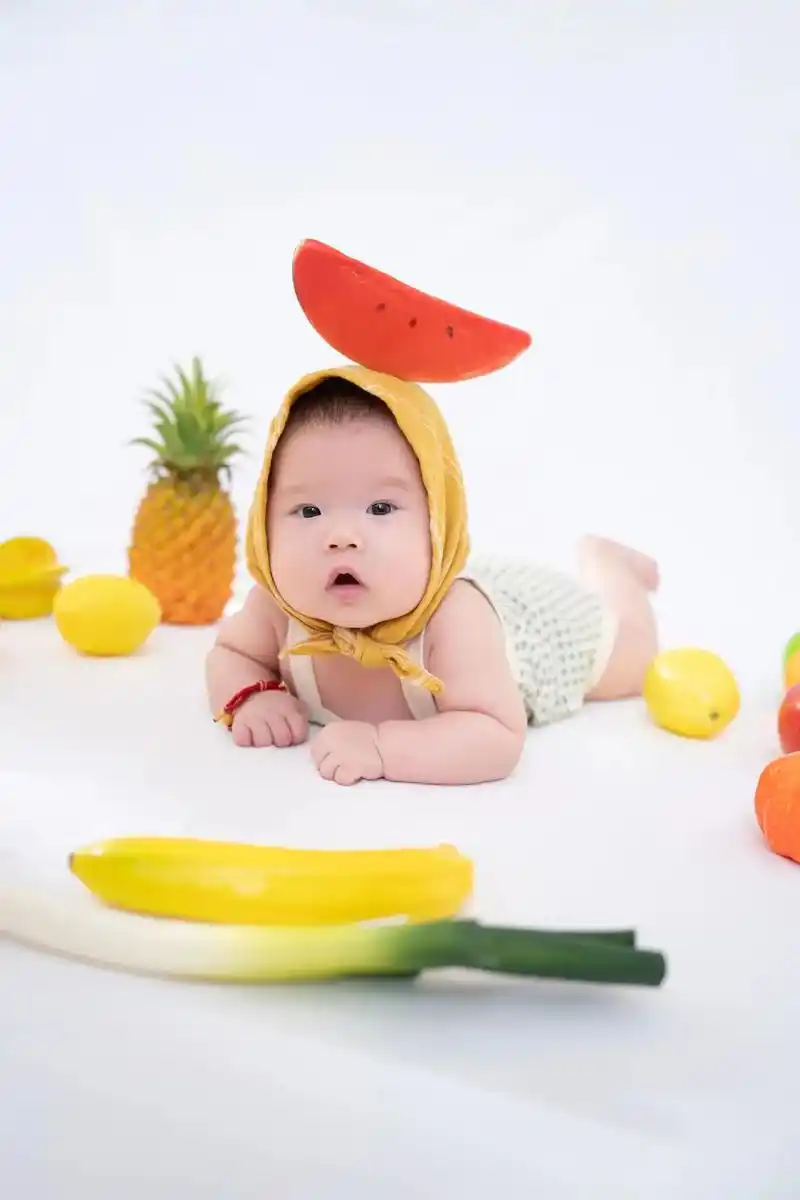 百天照之水果宝宝👶🏻#这是我的小baby啊 #我的女孩�