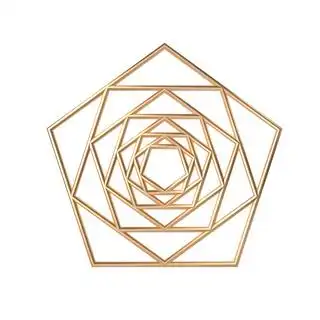 c4d立体金属五边形组合