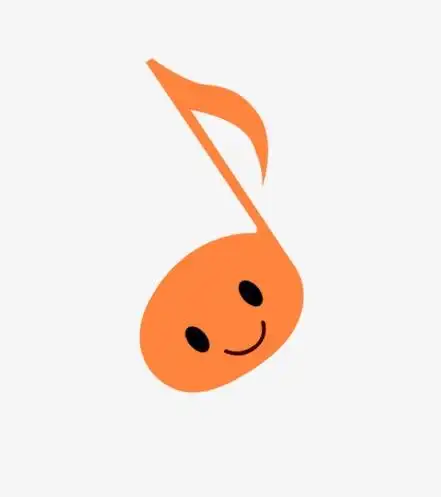 卡通笑脸音符