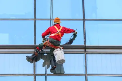外墙清洗蜘蛛人,美汐清洁外墙清洗,外墙清洗公司