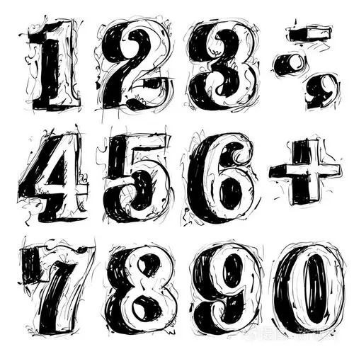 垃圾摇滚涂鸦数字字体