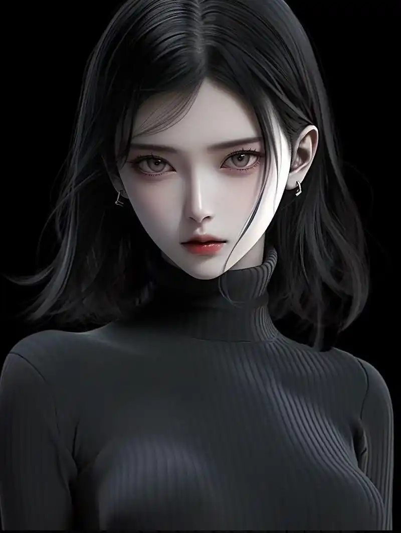 黑色系丨高冷美女头像 niji5