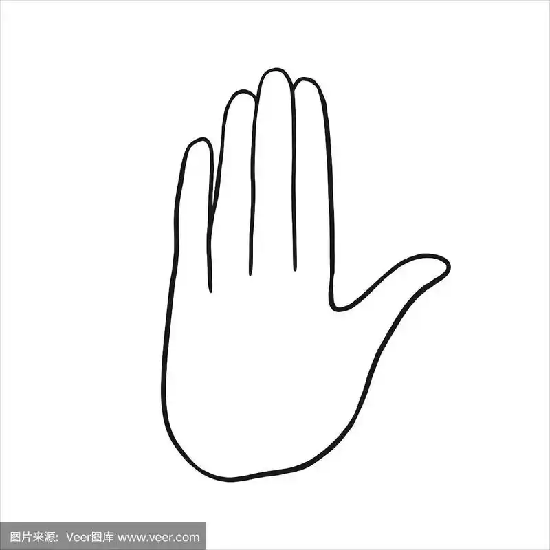 手掌的手.矢量线形手绘.手绘.