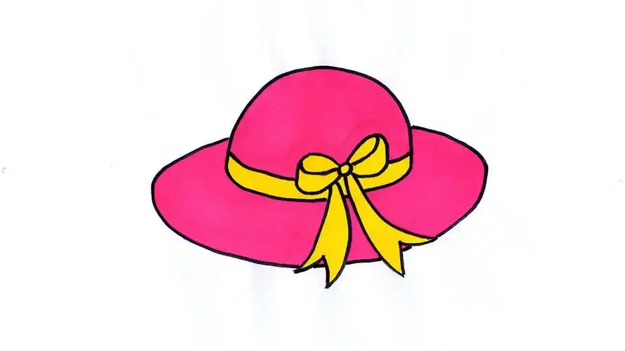 好看的太阳帽儿童益智简笔画 亲子早教美术教育