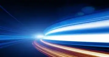 蓝色速度光线线条流动信息高速公路舞台背景