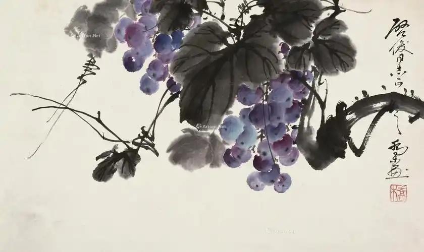 周怀民国画葡萄合集